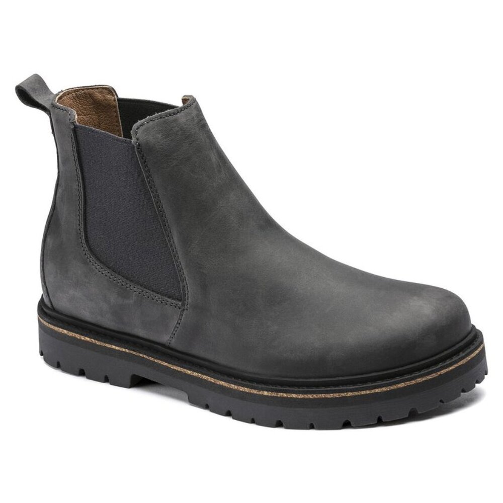 Birkenstock "Stalon" WATER REPELLENT  Nubuck Leather BOOTS in GRAPHITE 37